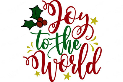 Joy To The World | Christmas Cutting File | The Stars Are Brightly Shining | Jesus | Christian Hymn Art | Farmhouse Sign