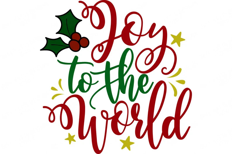Joy To The World | Christmas Cutting File | The Stars Are Brightly Shining | Jesus | Christian Hymn Art | Farmhouse Sign