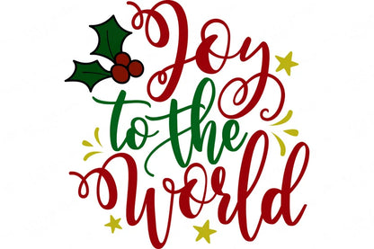 Joy To The World | Christmas Cutting File | The Stars Are Brightly Shining | Jesus | Christian Hymn Art | Farmhouse Sign