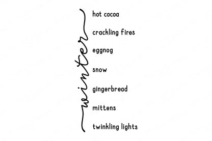 Winter Bucket List SVG | Christmas SVG | Cricut SVG | Digital Download | Modern Farmhouse Decor