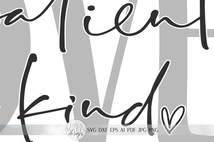 Love Is Patient Love Is Kind SVG | Modern Farmhouse Sign SVG | Romantic SVG | dxf and more
