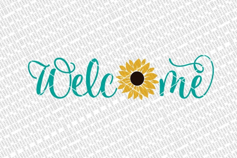 Welcome With Sunflower SVG | Farmhouse Sign | DXF and More