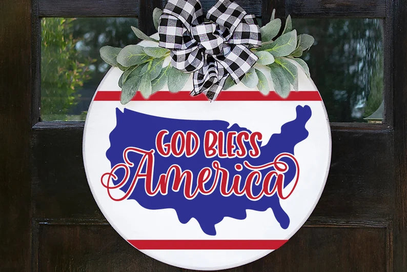 God Bless America SVG | 4th of July Patriotic Sign Design | DXF and more!
