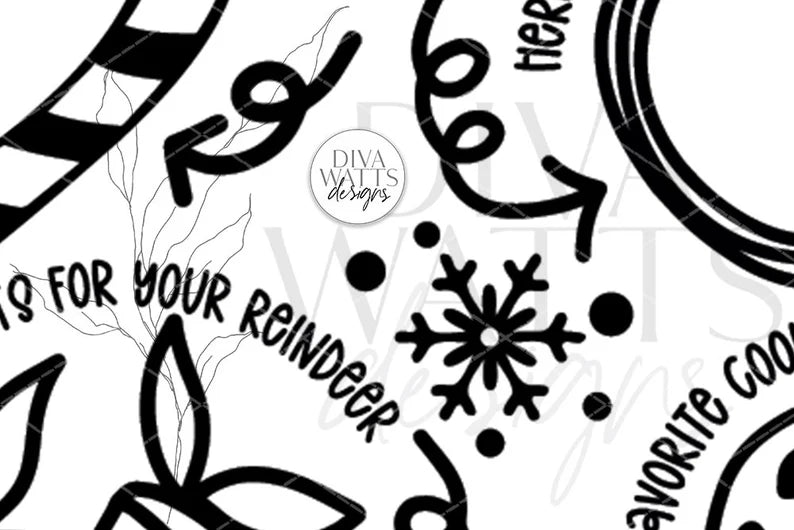 Santa Plate SVG | Single Child Version | Christmas / Winter Round Design