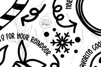 Santa Plate SVG | Single Child Version | Christmas / Winter Round Design