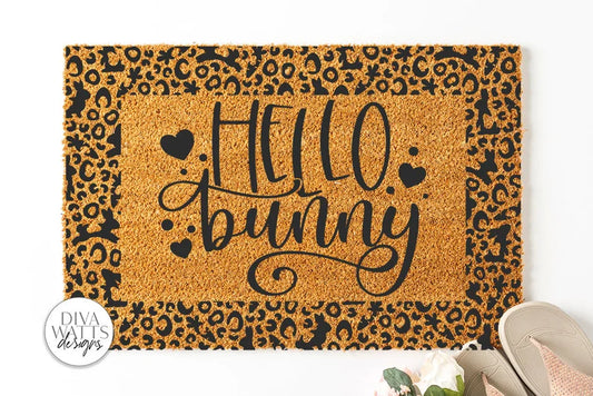 Hello Bunny Doormat SVG | Easter Design