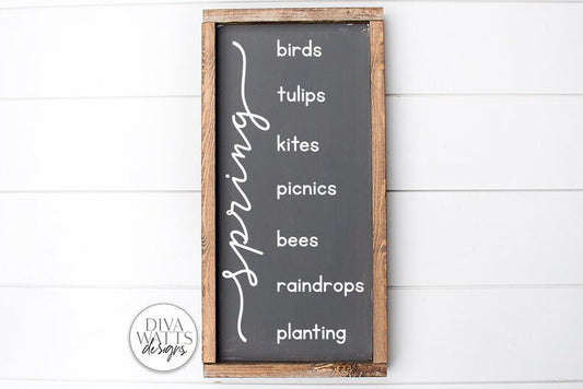 Spring Bucket List SVG | Modern Farmhouse Design