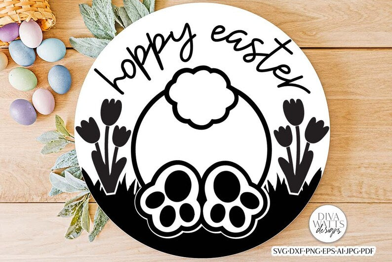Hoppy Easter SVG | Easter Bunny Design