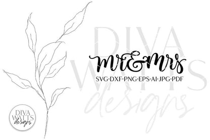 Mr And Mrs SVG | Romantic Design
