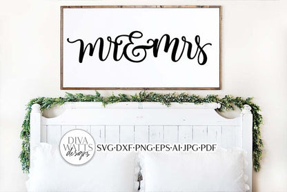 Mr And Mrs SVG | Romantic Design