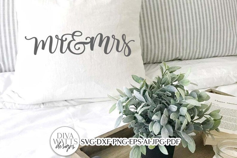 Mr And Mrs SVG | Romantic Design