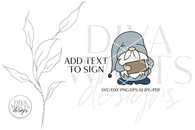 Gnome With Sign SVG | Customize Your Gnome Design