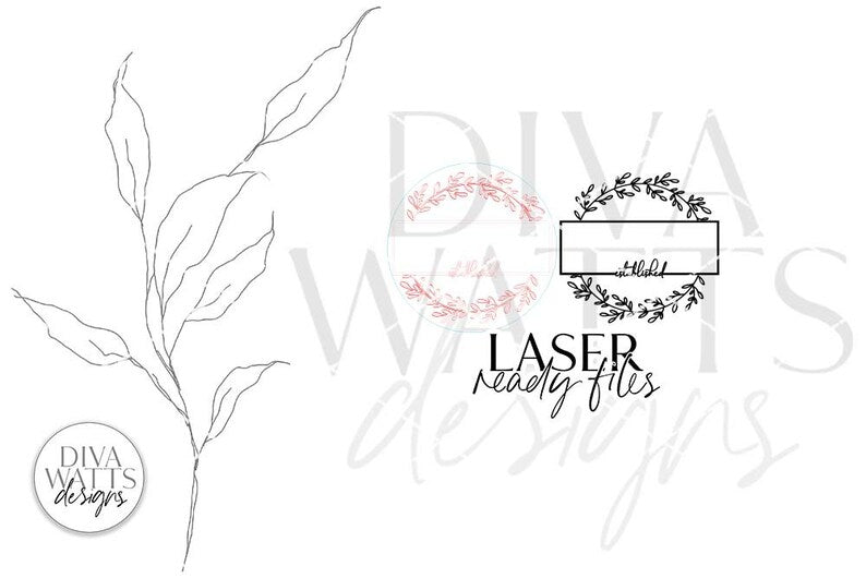 Modern Farmhouse Family Wreath Glowforge SVG | Laser Cutting File