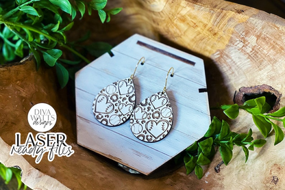 Baseball Leopard Print Drop Earrings Glowforge SVG | Sports Earring Design
