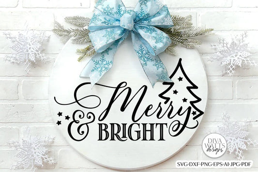 Merry & Bright SVG | Christmas / Winter Design