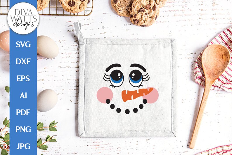 Snowman Face SVG | Christmas / Winter Design
