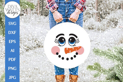 Snowman Face SVG | Christmas / Winter Design