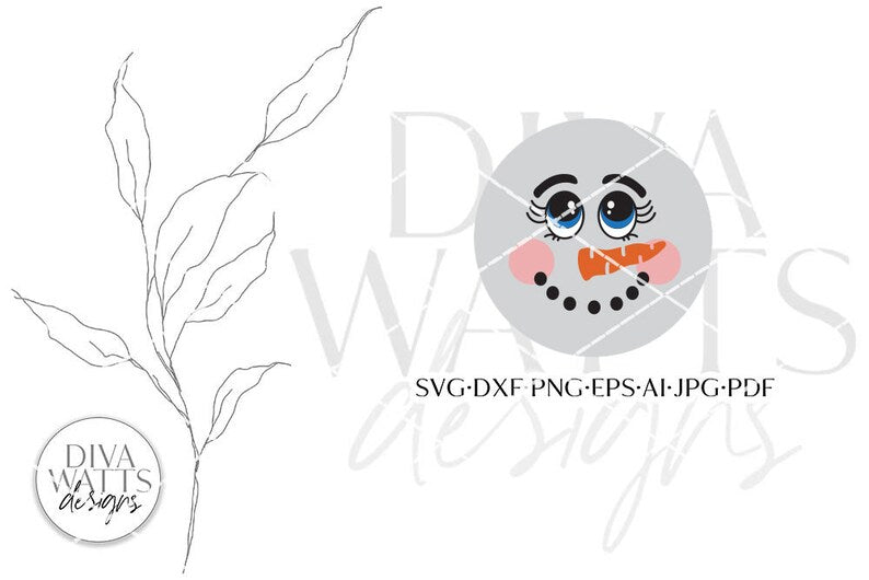 Snowman Face SVG | Christmas / Winter Design
