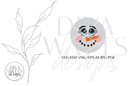 Snowman Face SVG | Christmas / Winter Design