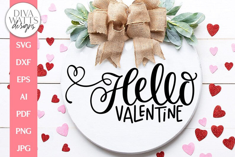 Hello Valentine SVG | Valentine's Day Design