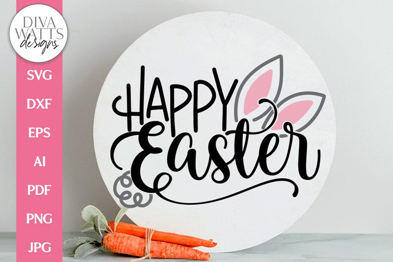 Happy Easter SVG | Spring Bunny Design