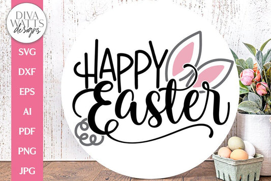 Happy Easter SVG | Spring Bunny Design