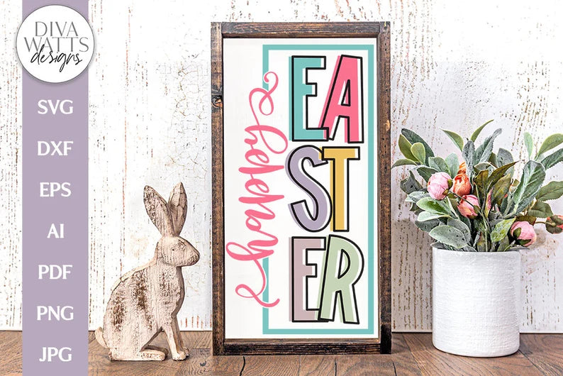 Happy Easter SVG | Spring Design – Diva Watts Designs