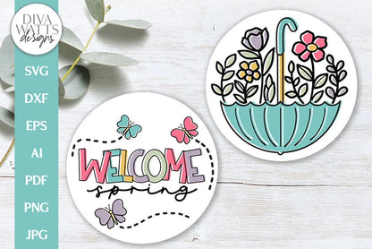 Welcome Spring SVG | Floral Spring Time Design