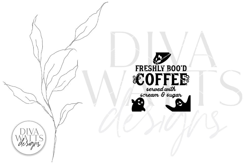 Freshly Boo'd Coffee SVG | Halloween Ghost SVG
