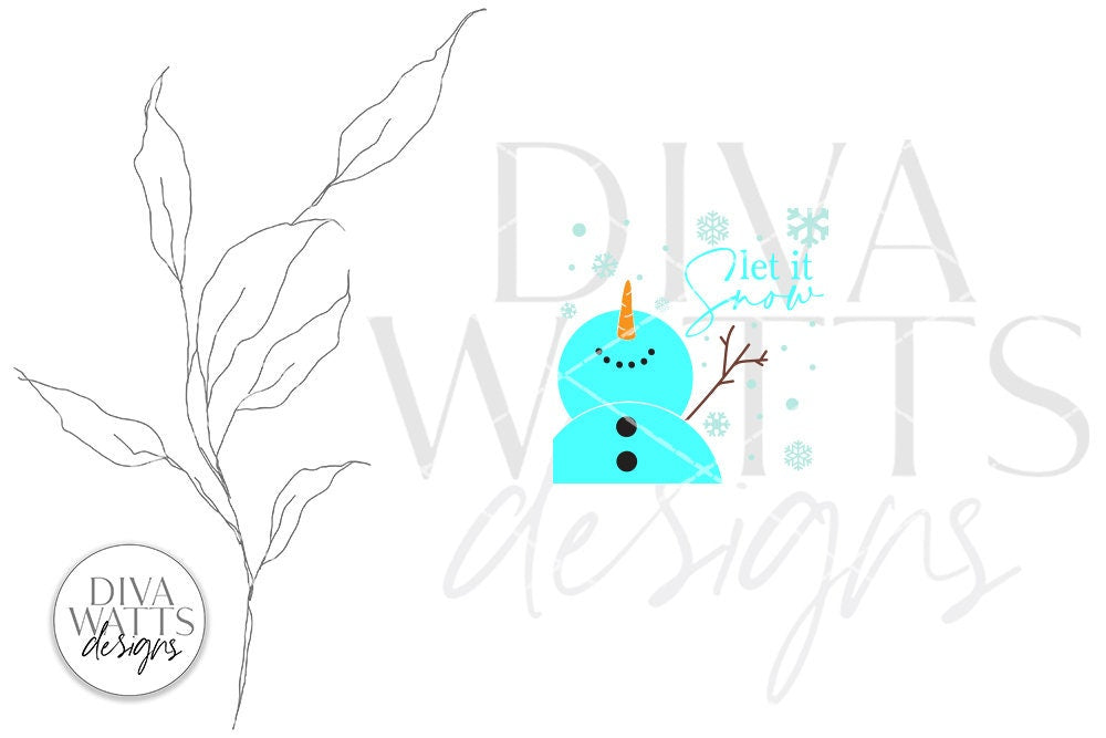 Let It Snow SVG | Christmas / Winter Square Design