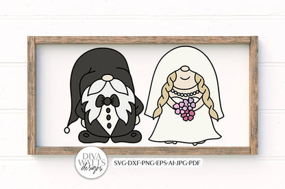 Wedding Gnomes SVG | Bride & Groom Designs