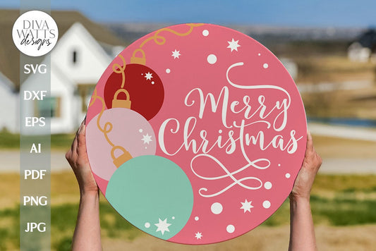Merry Christmas SVG Christmas Door Hanger svg Winter Sign SVG Welcome Christmas svg Christmas Ornaments SVG Merry Christmas Sign svg Winter