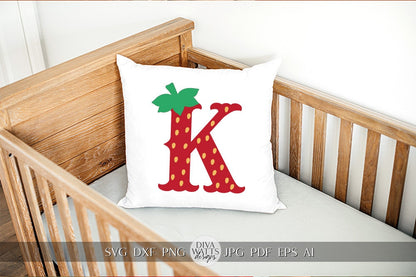 Strawberry Alphabet SVG Alphabet SVG Strawberry Letters SVG Strawberry svg Font Strawberry Letters For Shirt svg Strawberry Word svg Cricut