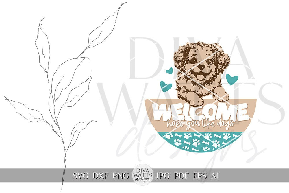Welcome SVG Dog Lover's SVG Welcome Hope You Like Dogs Door Hanger Dog Lover Door Hanger Dog Welcome SVG Dog Door Hanger svg Funny Dog Sign