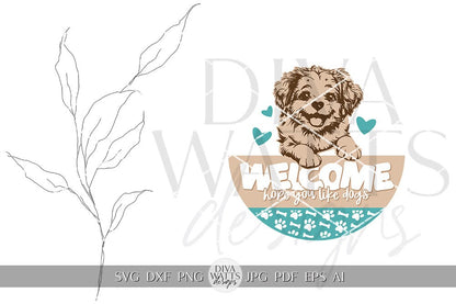 Welcome SVG Dog Lover's SVG Welcome Hope You Like Dogs Door Hanger Dog Lover Door Hanger Dog Welcome SVG Dog Door Hanger svg Funny Dog Sign
