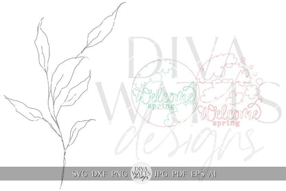 Welcome Spring SVG Daisies Welcome Sign svg Floral Welcome Sign svg Flower Door Hanger svg Spring Sign svg Cricut svg Spring Flowers svg