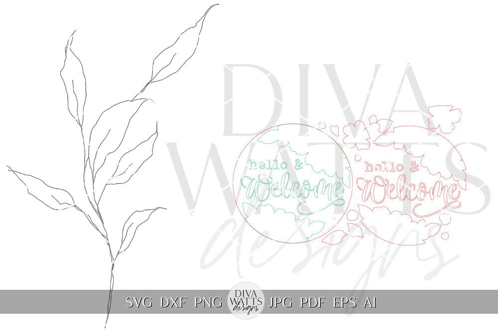 Hello and Welcome SVG Daisies Welcome Sign svg Floral Welcome Sign svg Flower Door Hanger svg Spring Sign svg Cricut svg Spring Flowers svg