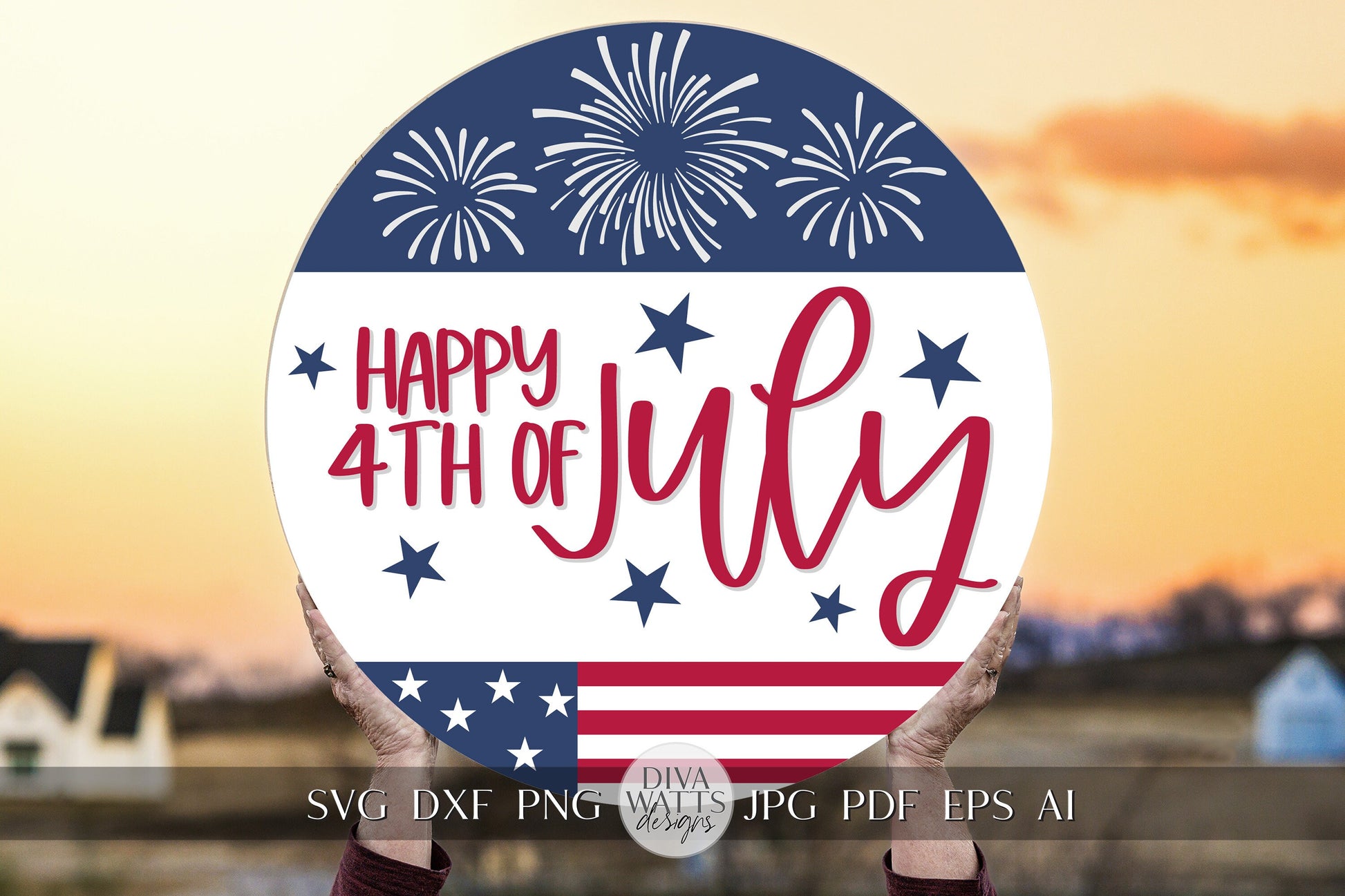 Happy 4th Of July SVG Flag 4th Of July Door Hanger SVG Door Hanger For 4th of July svg For Porch Patriotic svg 4th of July Cricut svg Sign