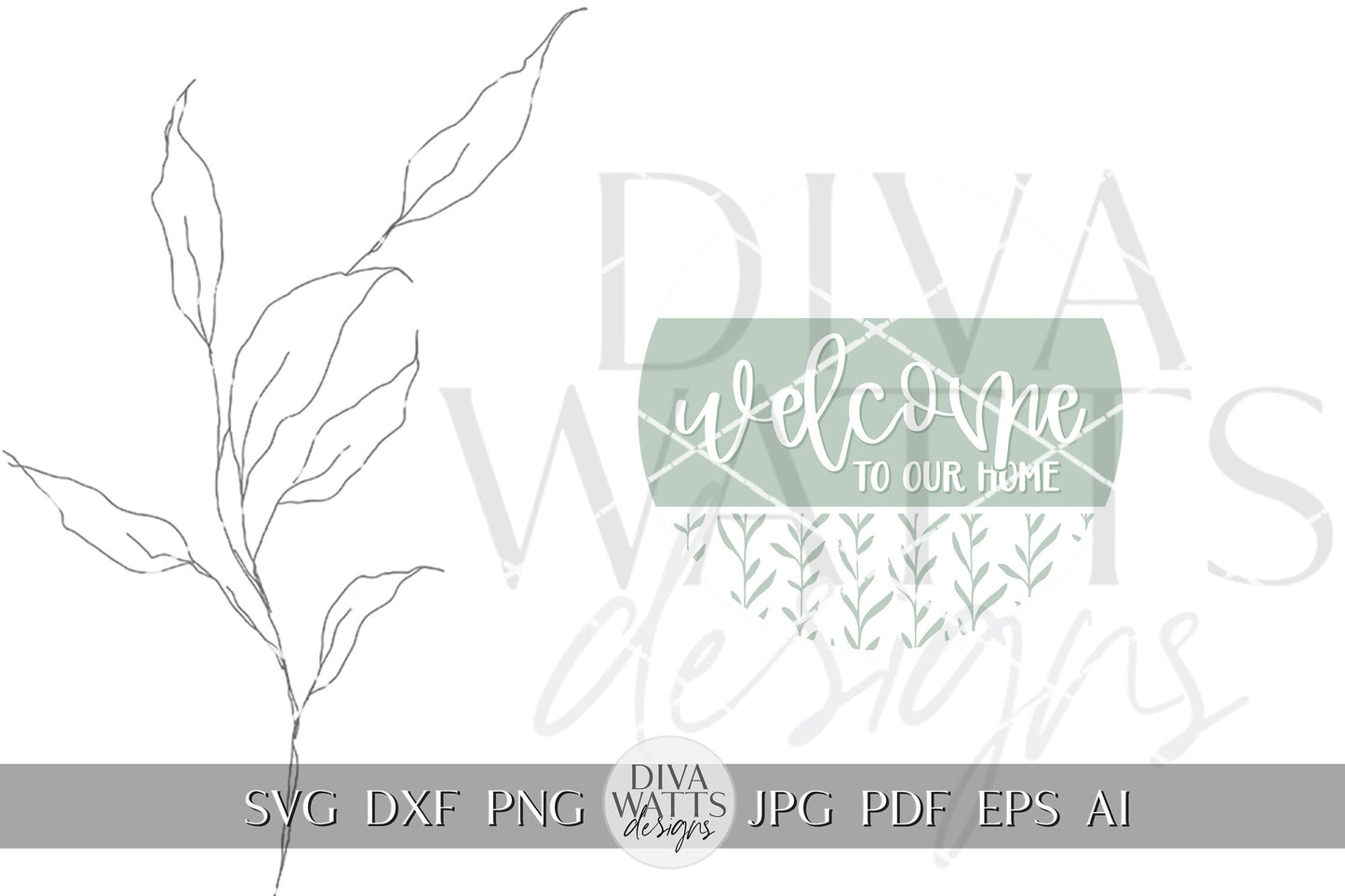 Welcome SVG Spring Welcome svg Welcome Spring svg Spring Door Hanger svg Spring Porch Decor SVG Spring Botanicals svg Cricut SVG Sign