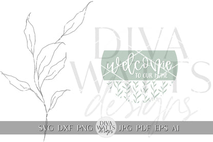 Welcome SVG Spring Welcome svg Welcome Spring svg Spring Door Hanger svg Spring Porch Decor SVG Spring Botanicals svg Cricut SVG Sign