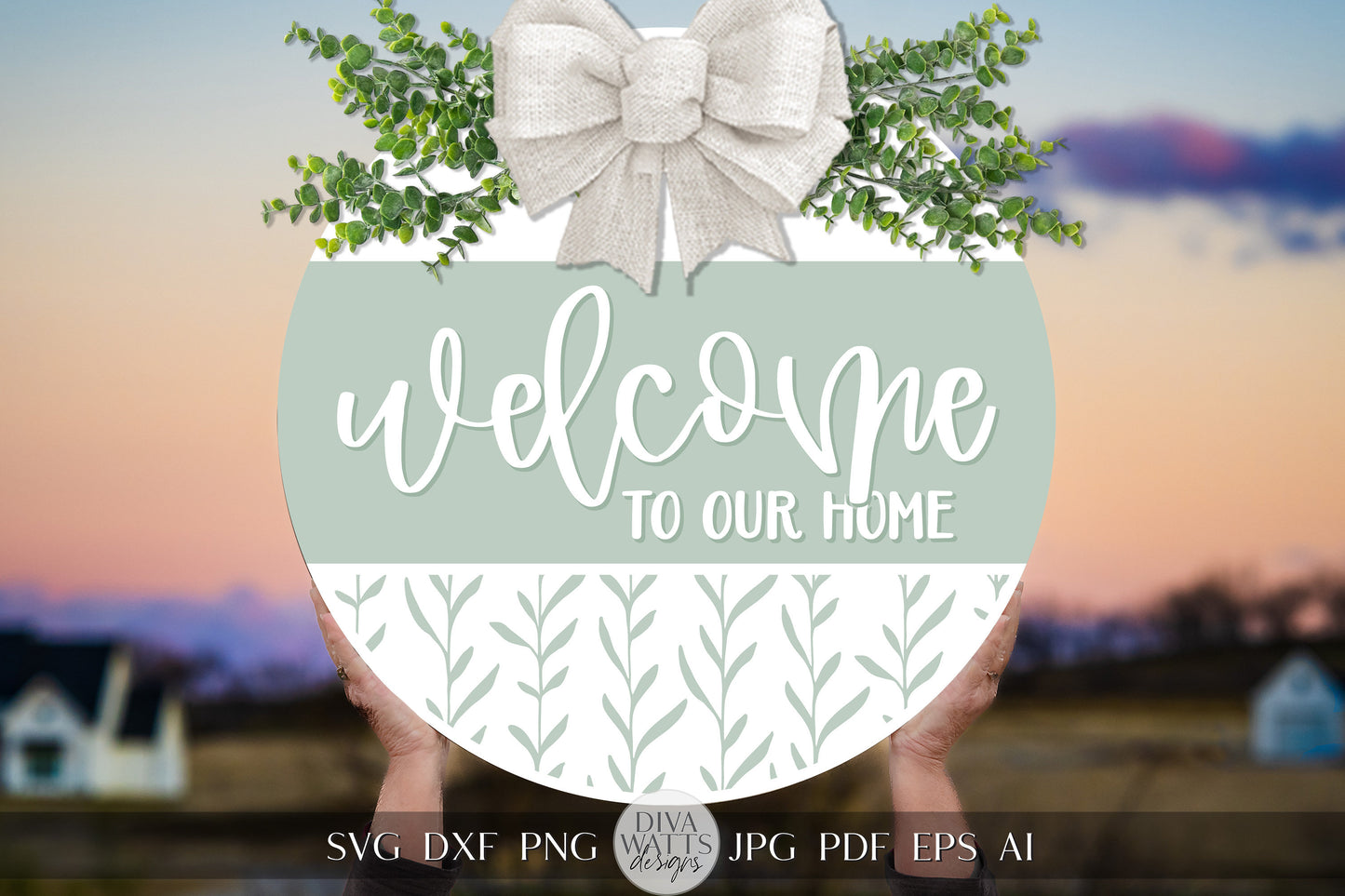 Welcome SVG Spring Welcome svg Welcome Spring svg Spring Door Hanger svg Spring Porch Decor SVG Spring Botanicals svg Cricut SVG Sign
