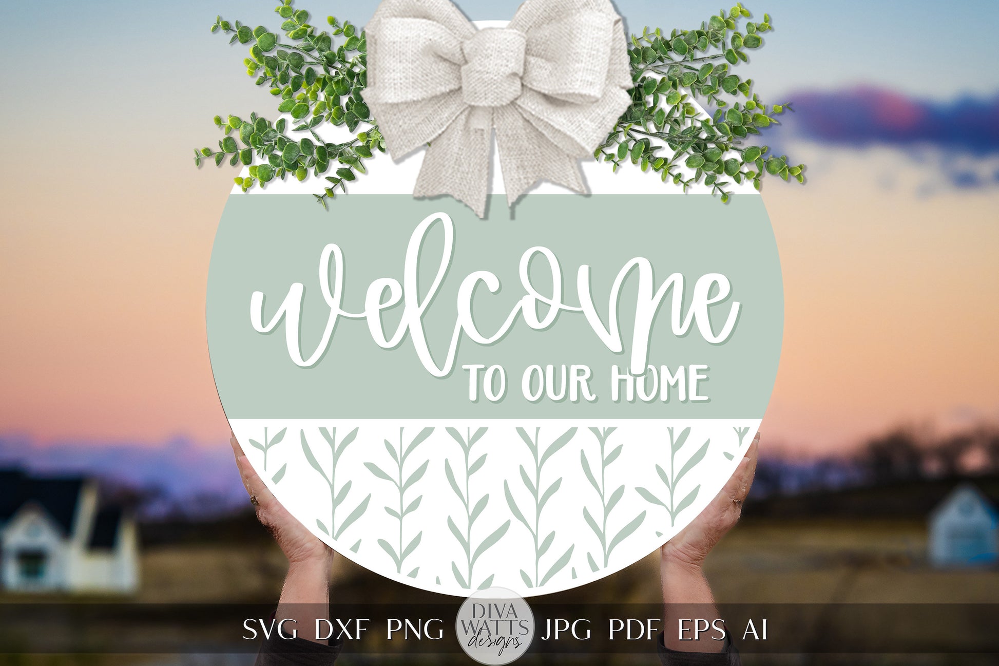 Welcome SVG Spring Welcome svg Welcome Spring svg Spring Door Hanger svg Spring Porch Decor SVG Spring Botanicals svg Cricut SVG Sign