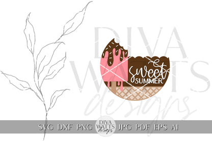 Sweet Summer SVG Summer Popsicle svg Door Hanger For Summer SVG Door Hanger SVG For Summer Sign Summer Round Sign svg Summer Round svg