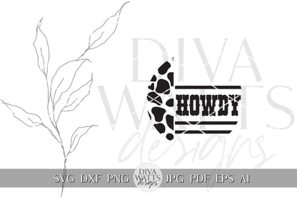 Howdy SVG Western Cow Print Door Hanger Design Cute Cow SVG Howdy SVG Welcome svg Horse svg Cricut svg for Door Hanger Sign svg Cricut svg