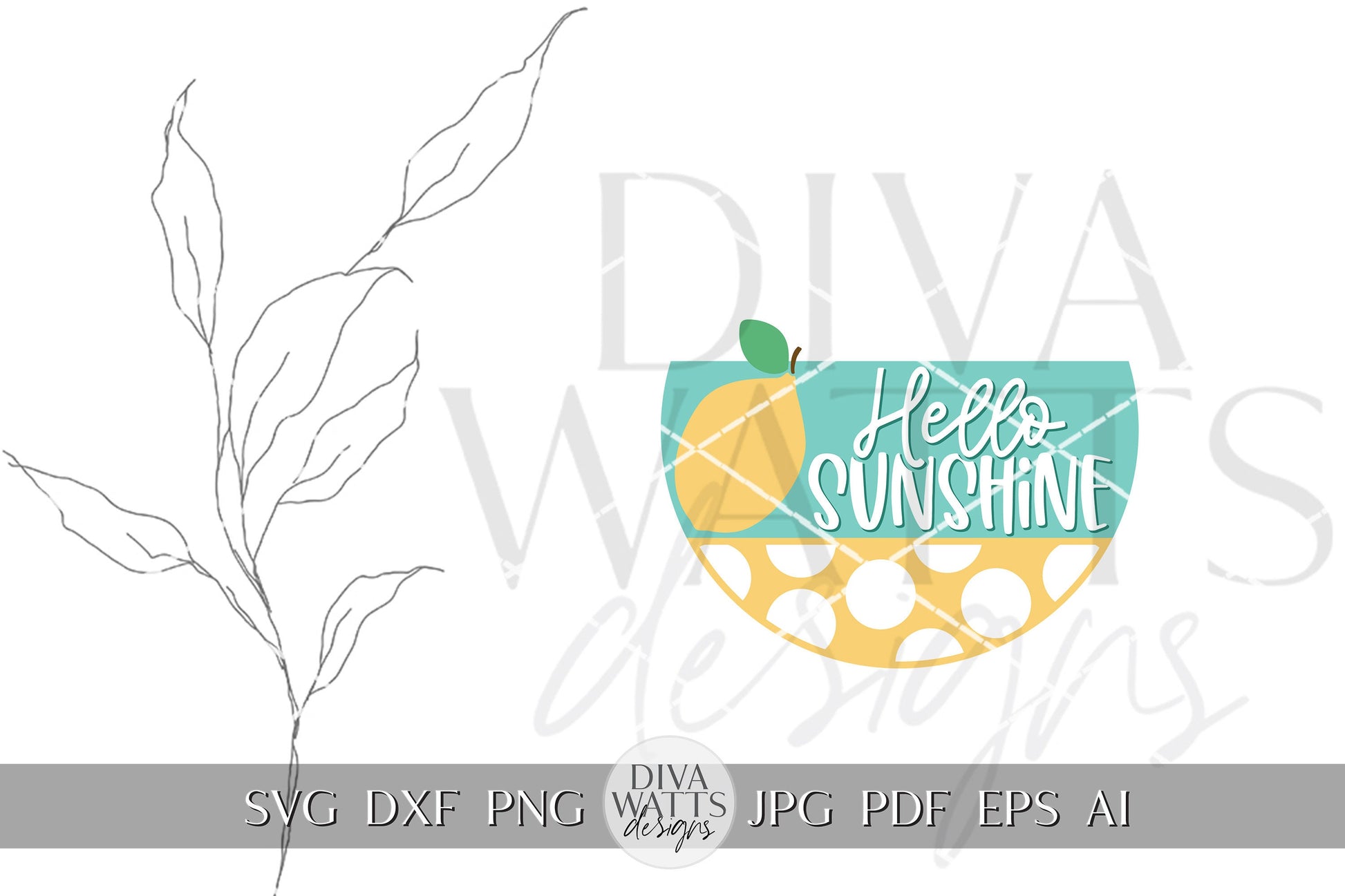 Hello Sunshine SVG Summer SVG For Door Hanger svg Summer Door Hanger svg Summer Welcome svg Lemon SVG Lemon Welcome svg Hello svg Cricut svg