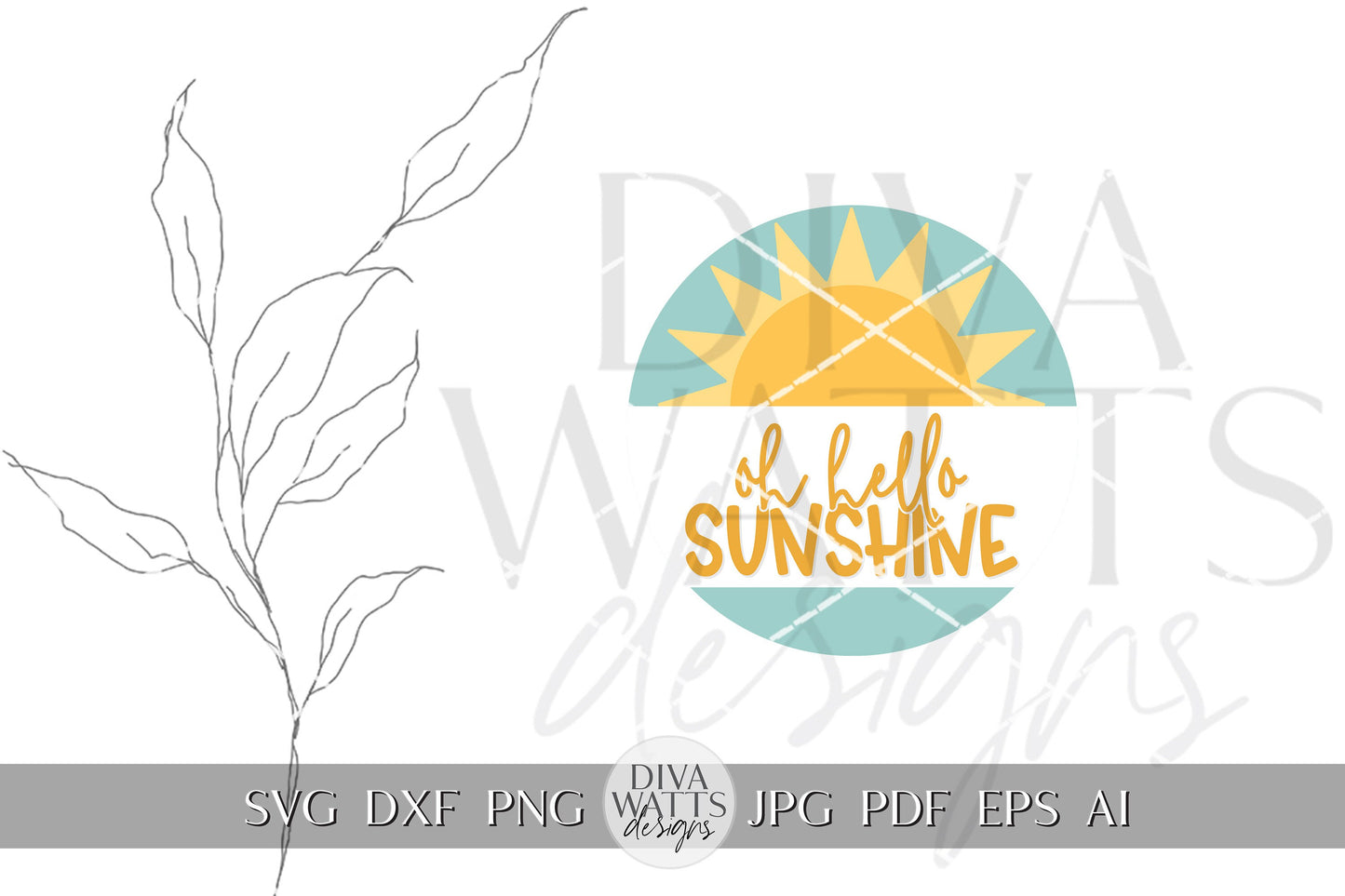 Oh Hello Sunshine SVG Summer SVG For Door Hanger svg Summer Door Hanger svg Summer Welcome svg Shining sun SVG Retro Welcome svg Cricut svg