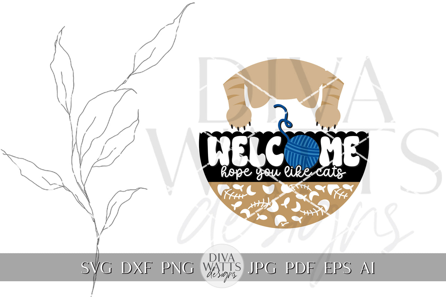Welcome Hope You Like Cats SVG Funny Cat svg Cat Welcome SVG Cat Lover svg Cat Welcome Sign Cricut svg for Cat Sign Pet Door Hanger svg