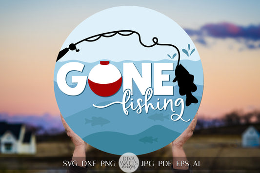 Gone Fishing SVG Fishing Door Hanger svg Funny Fishing Door svg Fishing svg Gone Fishin svg Fishing Welcome Sign svg Cricut Fishing SVG