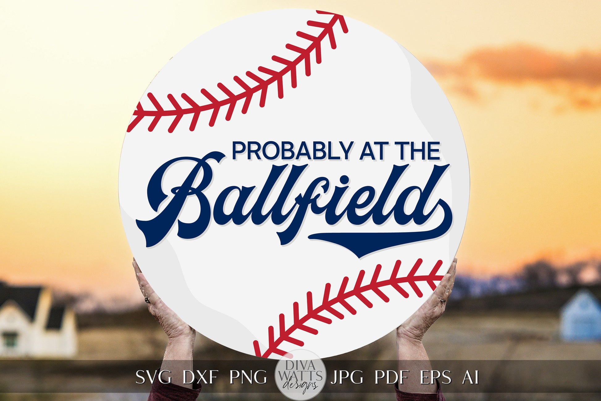 Probably At The Ballfield SVG Baseball Door Hanger SVG Welcome Sports SVG Baseball Sign svg Welcome Baseball svg At The Ballfield Cricut svg