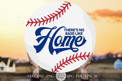 There's No Base Like Home SVG Baseball Door Hanger SVG Welcome Sports SVG Baseball Sign svg Welcome Baseball svg At The Ballfield Cricut svg